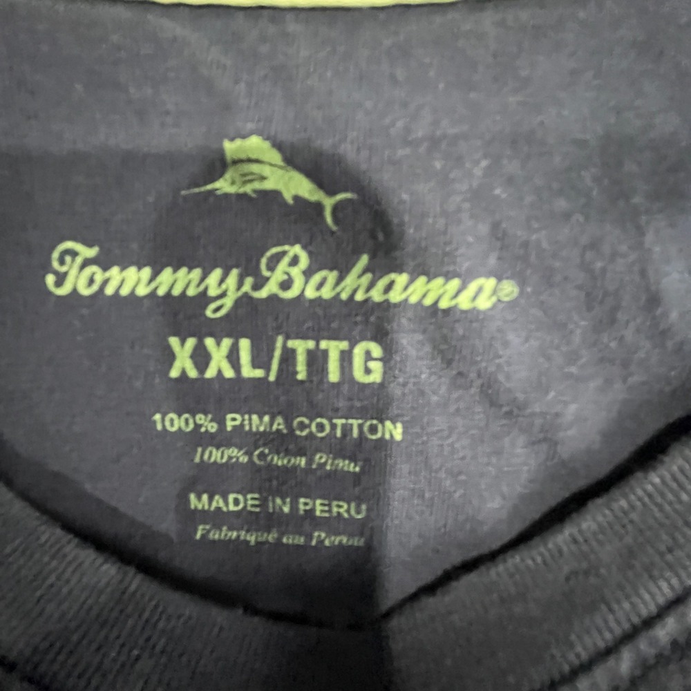 Tommy Bahama T-Shirt Adult Mens XXL Navy Relax Pima Cotton Short Sleeve Nautical - Picture 5 of 7